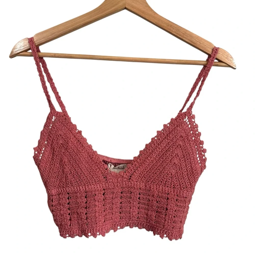 Hem & Thread Crochet Bralette Brami Top Size Small NWT